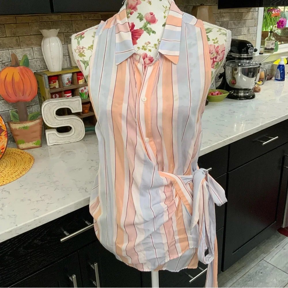 Free People Mackenzie Wrap Button Up Side Tie Top New W/tag XS or Med